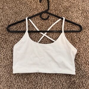 Alphalete Aura long line bra - White